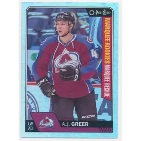 2016-17 O-PEE-CHEE - A.J. GREER #674 MARQUEE ROOKIES RAINBOW FOIL