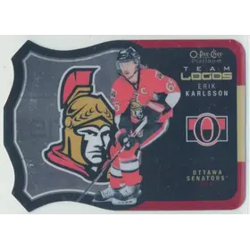 2015-16 O-PEE-CHEE PLATINUM - ERIK KARLSSON #T-21 TEAM LOGOS