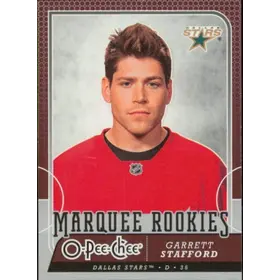 2008-09 O-PEE-CHEE - GARRETT STAFFORD #538 MARQUEE ROOKIES