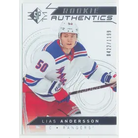 2018-19 SP - LIAS ANDERSSON #139 ROOKIE AUTHENTICS 422/1199