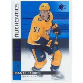 2019-20 SP - DANTE FABBRO #137 SP ROOKIE AUTHENTICS BLUE