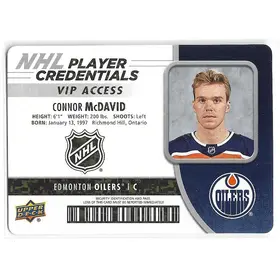 2018-19 MVP NHL Player Credentials VIP Access #NHL-CM Connor McDavid