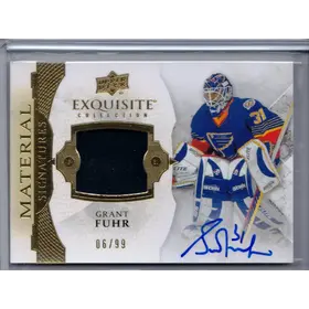 2015-16 UD Exquisite Material Grant Fuhr 06/99