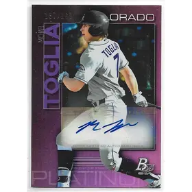 2020 Bowman Platinum Top Prospects Autographs Purple #TOP-83 Michael Toglia (187/199)