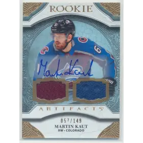 2020-21 ARTIFACTS - MARTIN KAUT #161 MATERIAL GOLD AUTO ROOKIE 57/149