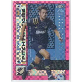 2022 Topps Chrome MLS - Leon Flach #59 Pitch Prodigies Rookie Pink X-Fractor Parallel