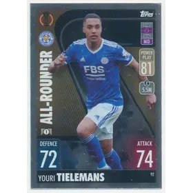 2021-22 Topps Match Attax UCL - Youri Tielemans #92 All-Rounder