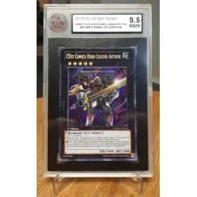 2013 Yu-Gi-Oh! Number Hunters #NUMH-EN042 CXyz Comics Hero Legend Arthur (Secret Rare, 1st Edition) (KSA 9.5 NGM)