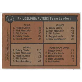1975-76 Topps #325 Reggie Leach & Bobby Clarke (Team Leaders) *