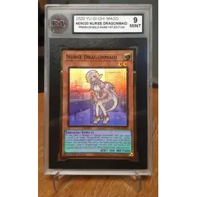 2020 Yu-Gi-Oh! Maximum Gold #MAGO-EN020 Nurse Dragonmaid (Premium Gold Rare, 1st Edition) (KSA 9 MINT)