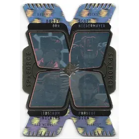2007-08 SPx Force Quad Hologram #F5 Bobby Orr, Scott Niedermayer, Nicklas Lidstrom & Dion Phaneuf