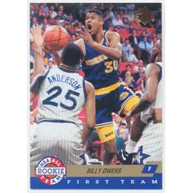 1992-93 Upper Deck - Billy Owens #AR3 All-Rookie Team⚠️