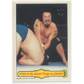 1985 O-Pee-Chee WWF - Mr. Fuji #43 "Face to the Canvas"