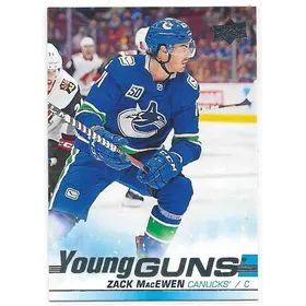 2019-20 Upper Deck #244 Zack MacEwen RC (Young Guns)