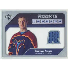 2005-06 UPPER DECK - BRAYDON COBURN #RT-BC ROOKIE THREADS