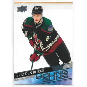 2020-21 Upper Deck #499 Brayden Burke RC (Young Guns)