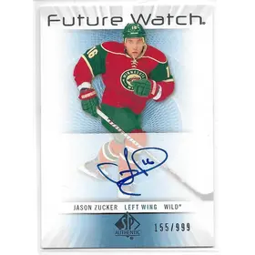 2012-13 SP Authentic #222 Jason Zucker RC (Future Watch) (155/999)