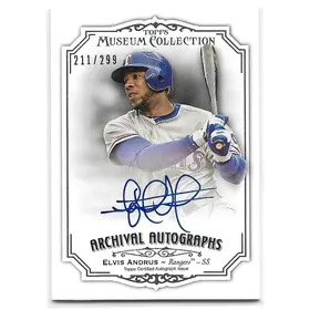 2012 Topps Museum Collection Archival Autographs #AA-EA Elvis Andrus (211/299)