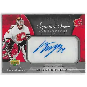 2006-07 Sweet Shot Signature Saves Ice Signings #SSI-MK Miikka Kiprusoff (027/100)