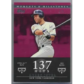 2007 Topps Moments & Milestones Red #83 Derek Jeter (1/1)