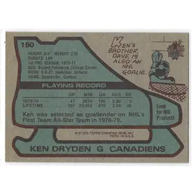 1979-80 Topps #150 Ken Dryden