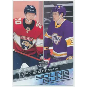 2020-21 UPPER DECK EXTENDED - ALEKSI HEPONIEMI/ARTHUR KALIYEV #730 YOUNG GUNS CHECKLIST