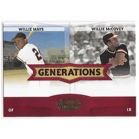 2008 Donruss Threads Generations #G-4 Willie Mays & Willie McCovey