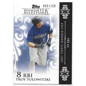 2008 Topps Moments & Milestones #9 Troy Tulowitzki (005/150)