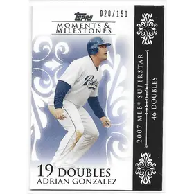 2008 Topps Moments & Milestones #105 Adrian Gonzalez (020/150)