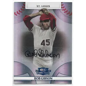 2008 Donruss Threads Signatures Platinum #45 Bob Gibson (01/25)