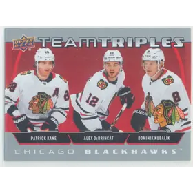 2021-22 UPPER DECK - PATRICK KANE/ALEX DeBRINCAT/DOMINIK KUBALIK #TT-CHI TEAM TRIPLES