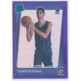 2021-22 Panini Donruss Optic - Santi Aldama #176 Rated Rookie Purple Prizm Parallel