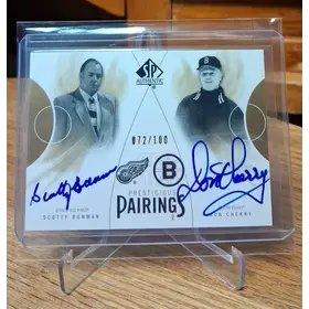 2009-10 SP Authentic Prestigious Pairings #PP-CB Don Cherry & Scotty Bowman (072/100)