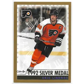 1999-00 O-Pee-Chee #282 Eric Lindros (Magic Moments - 1992 Silver Medal)