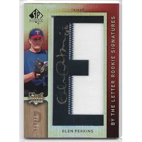 2007 SP Authentic #121 Glen Perkins 'E' (By The Letter Rookie Signatures) (71/75)