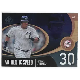 2007 SP Authentic Authentic Speed #AS-5 Bobby Abreu