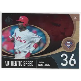 2007 SP Authentic Authentic Speed #AS-28 Jimmy Rollins