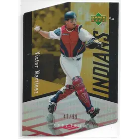 2007 Spectrum Die-Cut Gold #12 Victor Martinez (47/99)