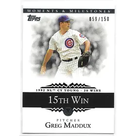 2007 Topps Moments & Milestones #12 Greg Maddux (059/150)