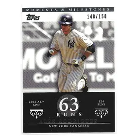 2007 Topps Moments & Milestones #36 Alex Rodriguez (148/150)