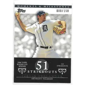 2007 Topps Moments & Milestones #64 Justin Verlander (088/150)