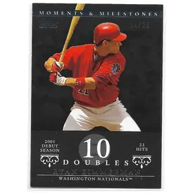 2007 Topps Moments & Milestones Black #158 Ryan Zimmerman (14/29)