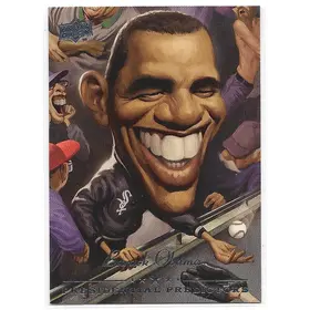 2008 Upper Deck Presidential Predictors #PP-4 Barack Obama & Jermaine Dye