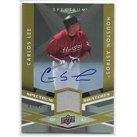 2009 Spectrum Spectrum Swatches Autograph #SS-CL Carlos Lee (05/99)