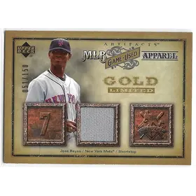2006 Artifacts MLB Game-Used Apparel Gold Limited #MLB-JR Jose Reyes (051/150)