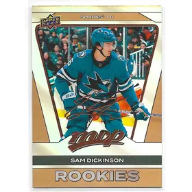 2025-26 MVP Silver Collection CDD Exclusive Copper Script #267 Sam Dickinson RC