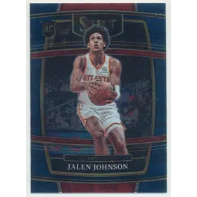 2021-22 Panini Select - Jalen Johnson #17 RC Concourse Blue Parallel