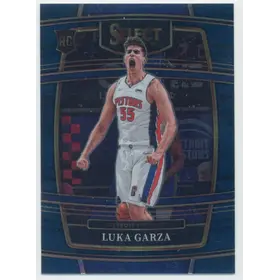 2021-22 Panini Select - Luka Garza #22 RC Concourse Blue Parallel