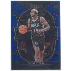 2022-23 Panini Select - Blake Wesley #97 Concourse RC Blue Parallel