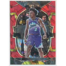 2022-23 Panini Select - Collin Sexton #23 Concourse Red Cracked Ice Prizm Parallel